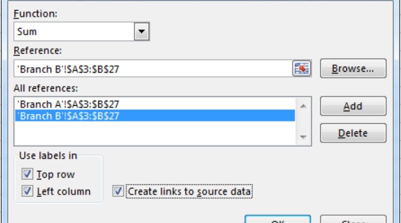 Create a Summary Report in Excel with Data Consolidation