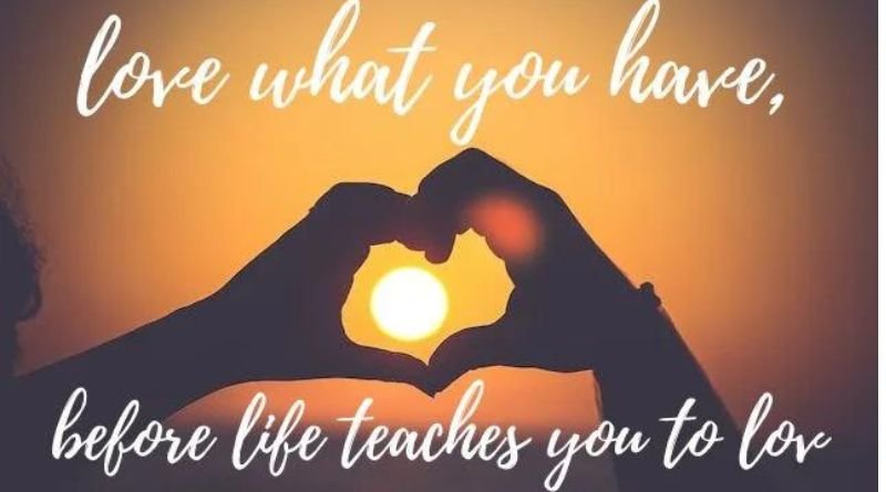 Love What You Have Before Life Teaches You to Love